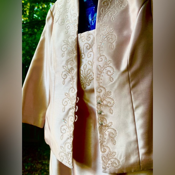 Vintage 2pc Long Dress and Coat Set Size 6 - Picture 6 of 17